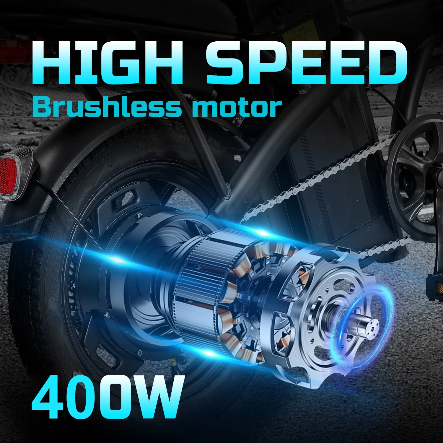 ضمان لمدة سنة واحدة دراجة كهربائية 14 بوصة، 20 ميلا في الساعة، بطارية قابلة للإزالة 48 فولت، محرك 400 وات، دراجة كهربائية قابلة للطي للكبار، 20 ميلًا، Ebike UL 2849