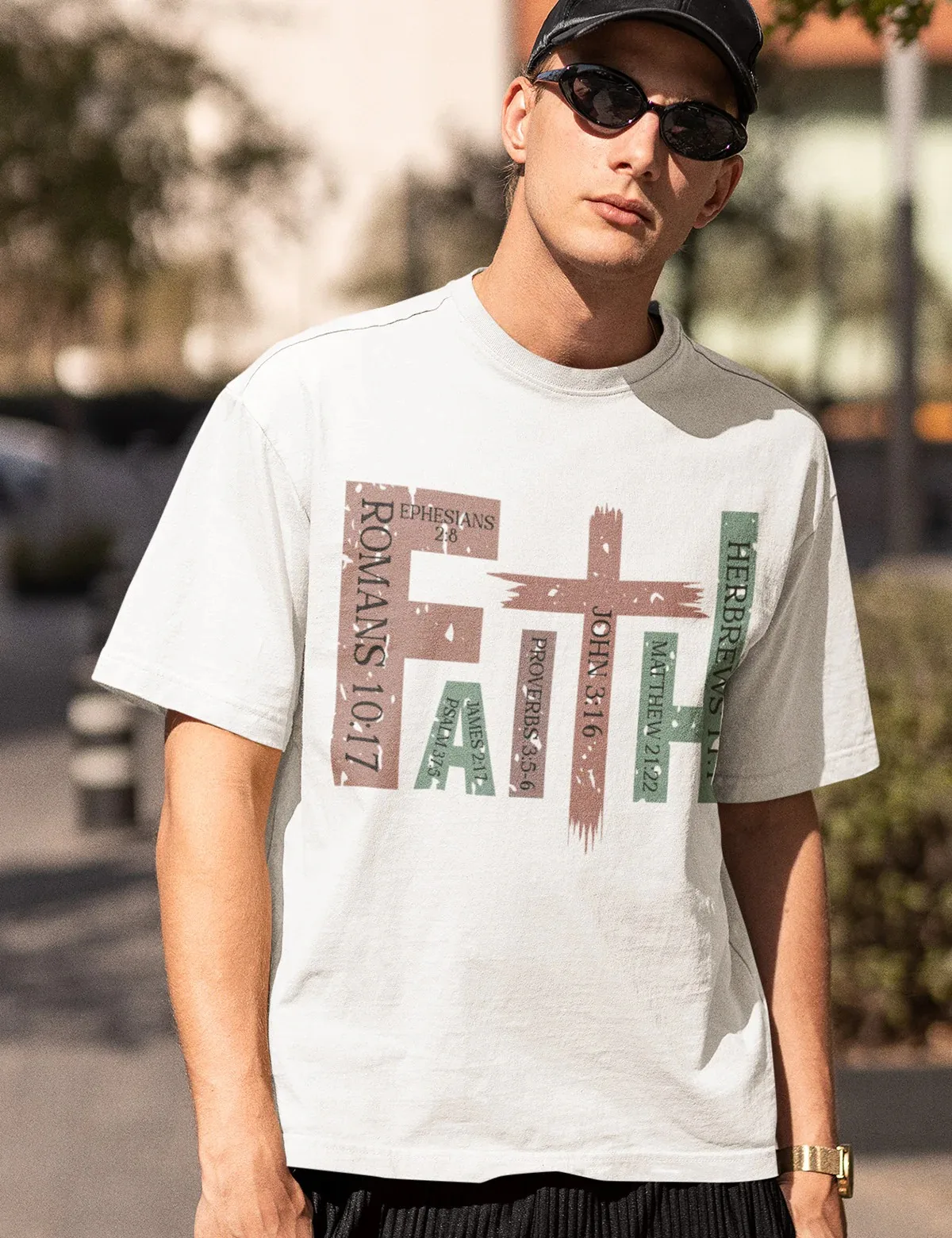 Fé romanos citação da bíblia camiseta masculina mulher manga curta algodão t y2k camiseta oversize topos camisa de verão para roupas masculinas