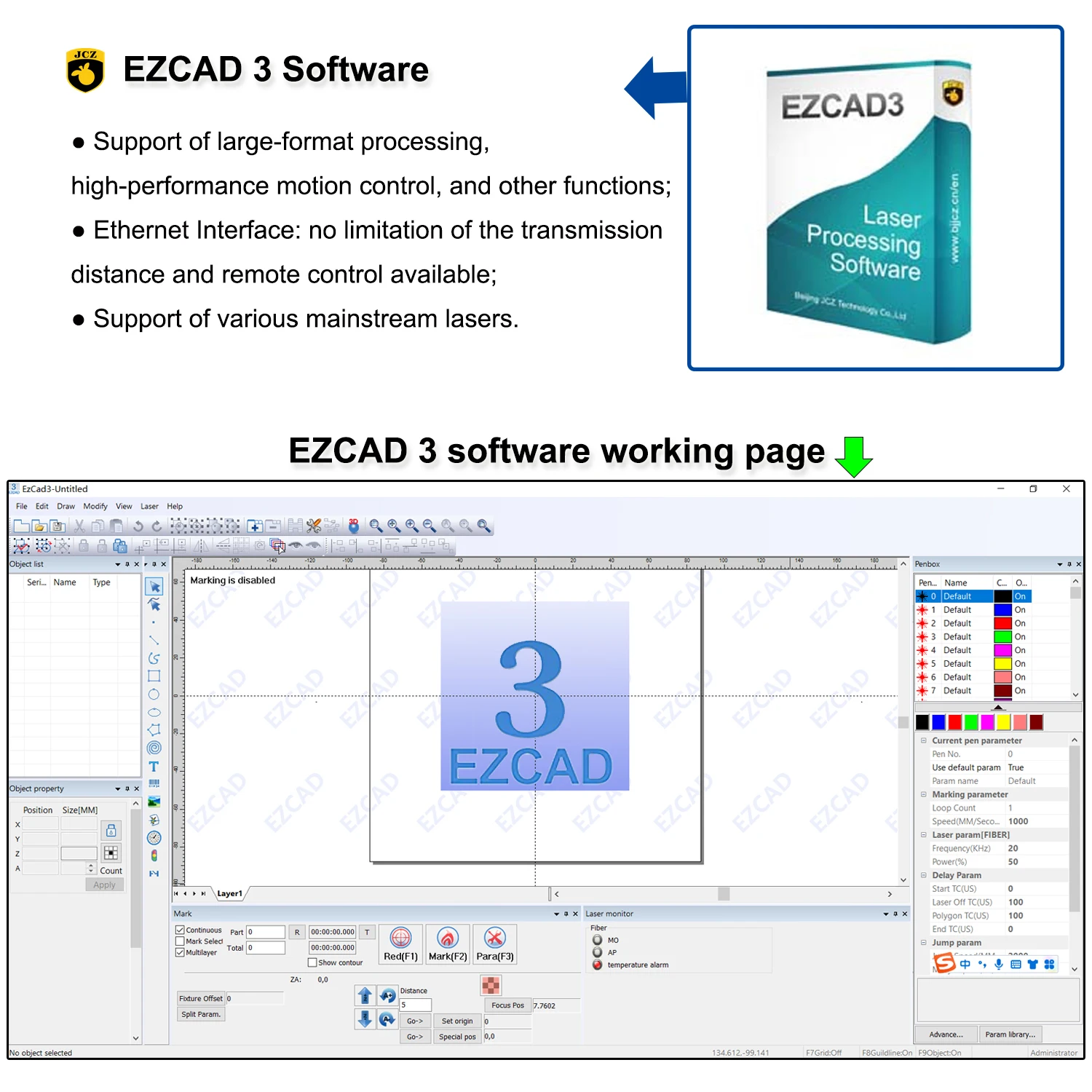 3D JPT 100 Вт Рельефный гравер Волоконный лазер JPT Маркировочная машина EZCAD3 Глубокая резка Гравировка 100 Вт 3D Металлическая рельефная маркировка 2,5D JPT