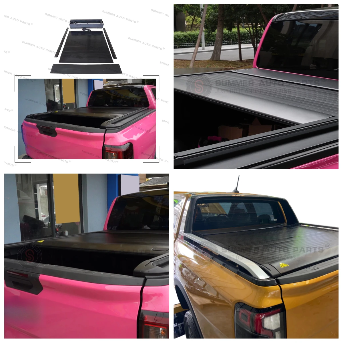 

STLF Electric Auto Roller Shutter Lid Pickup Truck Retractable Hard Tonneau Cover For Fords Ranger Roller Shutter