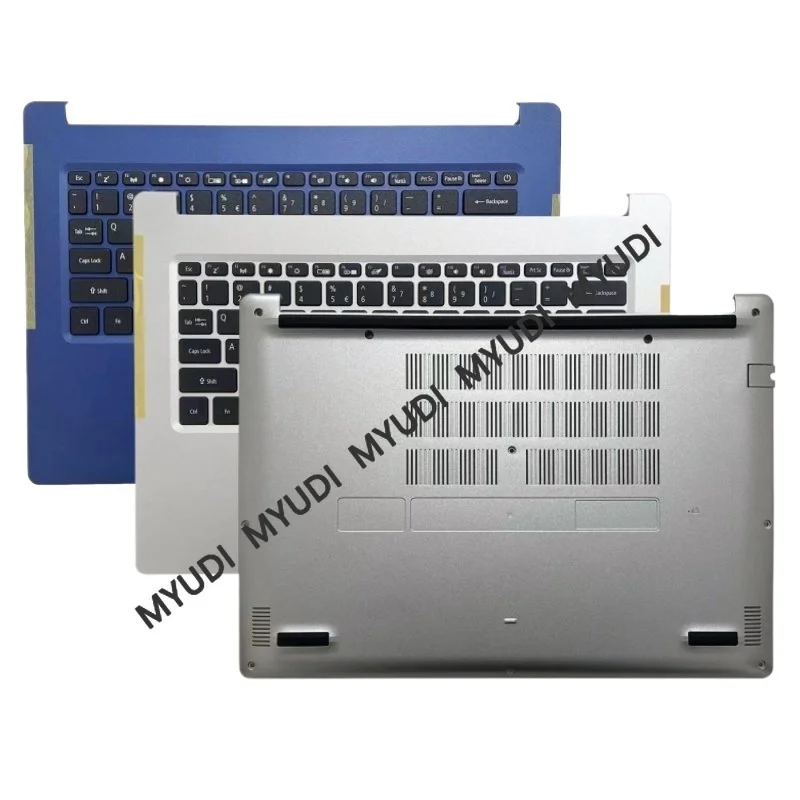 New Keyboard For Acer N19H2 A514-53 A514-52G S40-51 Bottom Cover Case Laptops Palmrest Upper Cover Top Case Keyboard Silver