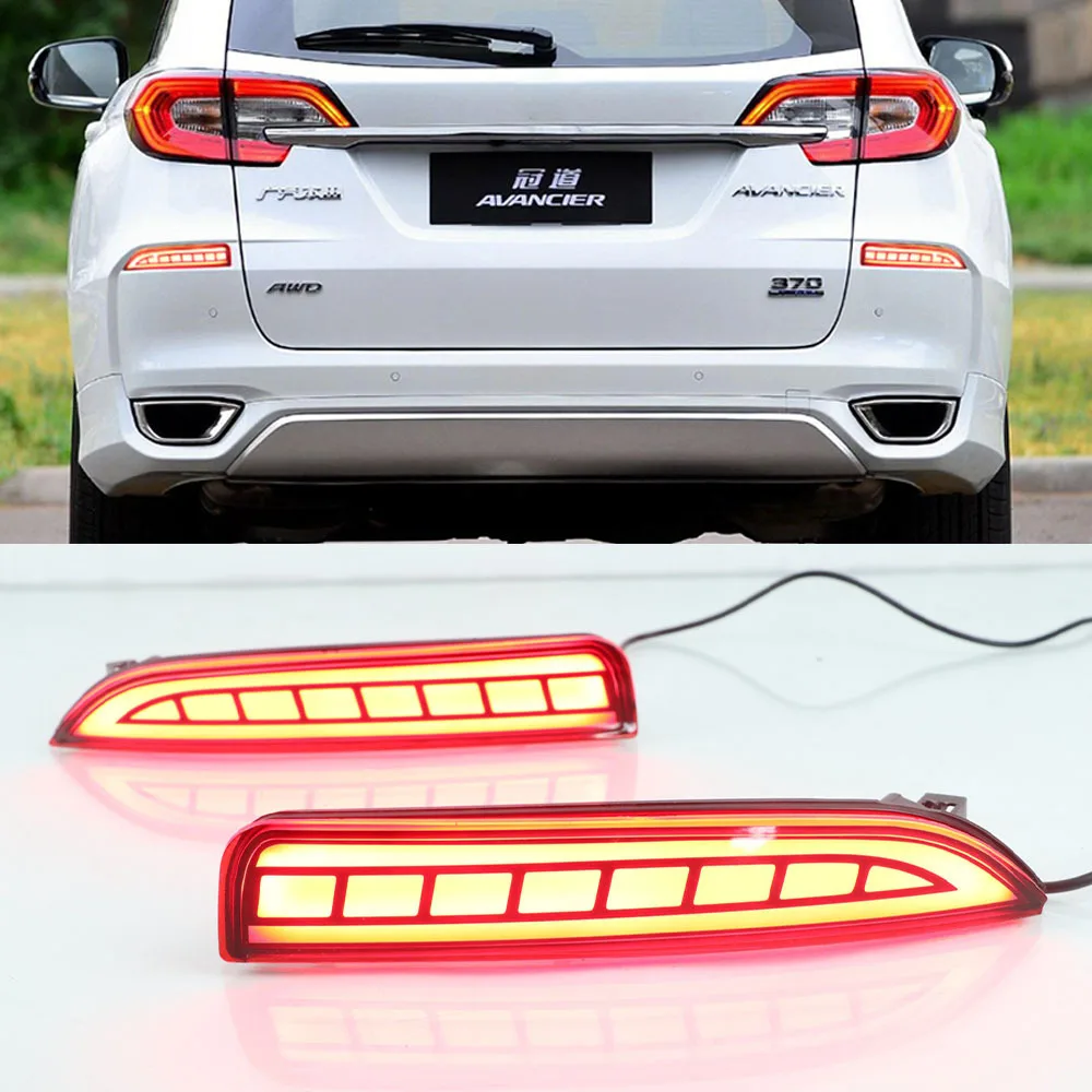 

2 шт. светодиодные фонари заднего бампера для Honda AVANCIER 2016-2020: задний фонарь, фонарь дальнего света, указатель поворота и задняя противотуманная фара + отражатель