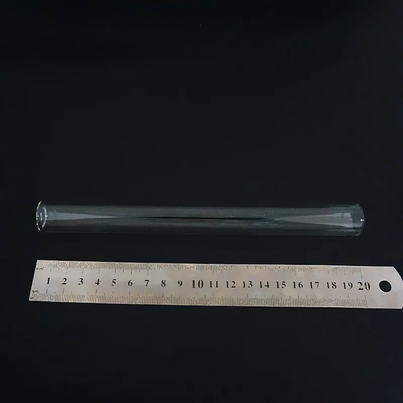 5pcs/lot 20x200mm Flat Bottom Glass Test Tube with Corks High Temperature and Pressure Resistance Lab Glass Tube