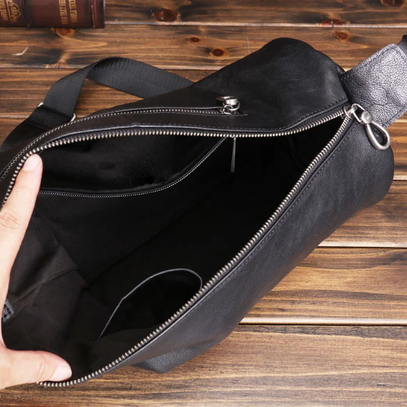 Imagem -05 - Aetoo Novo Couro Masculino Peito Bolsa Moda Casual Equitação Crossbody Bolsa Bao Camada de Cabeça dos Homens Ombro Único Diagonal Span