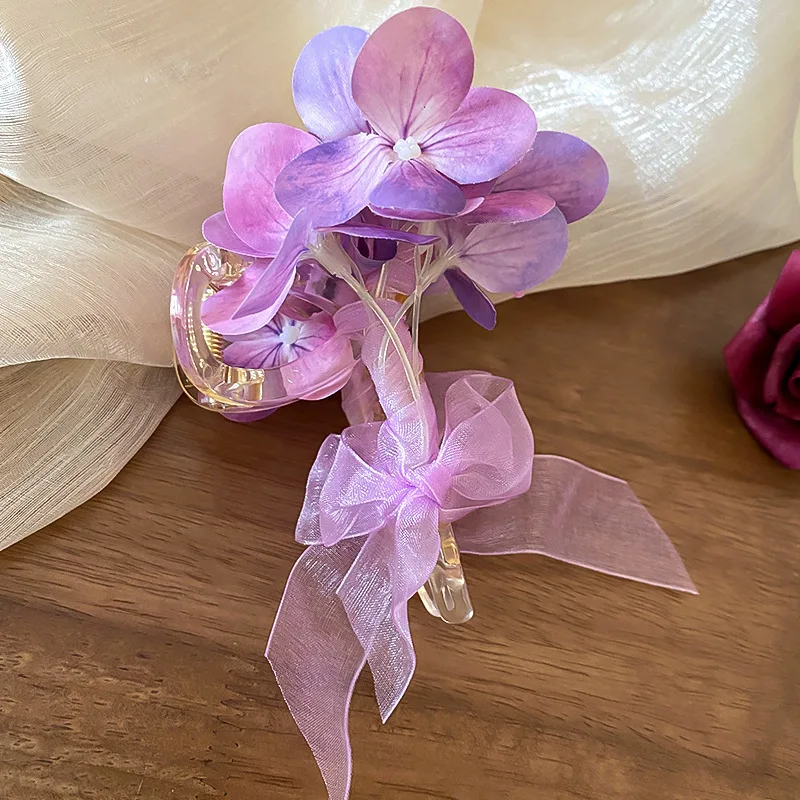 

Vacation Style Beach Photo Hairpin Flower Hairpin Atmosphere Super Fairy Lily Flower Grab Clip Side Flower Shark Clip Hair Pins