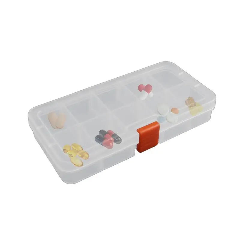 Tools And Screw Organizer Box Multi-grid Parts Box With Lid Divided Fishing Gear Clear Box Multi-Function Detachable For Snacks