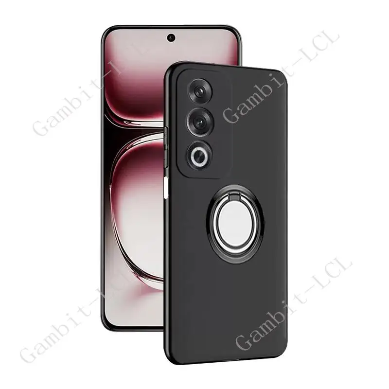 For OPPO A80 5G A3 Pro Global A3Pro OPPOA80 CPH2639 Back Ring Holder Bracket Phone Cover TPU Soft Silicone Case On OPPO A3 Pro