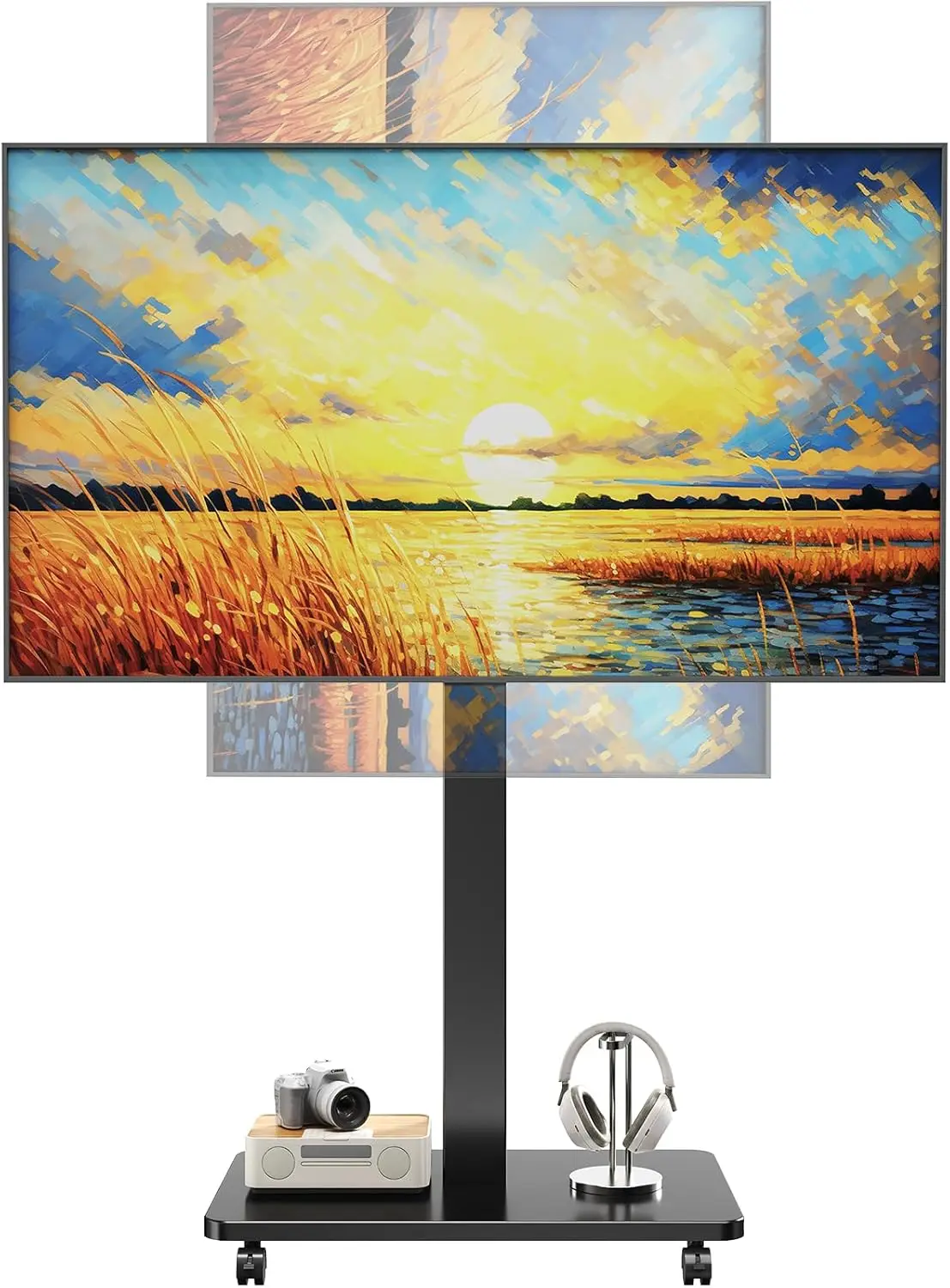 Rolling TV Stand for 10
