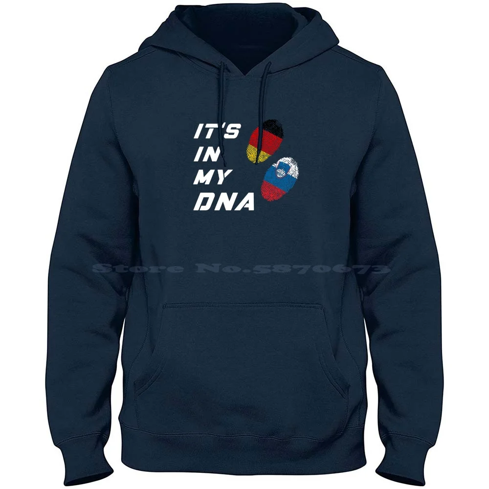 In My Dna Germany And Slovenia 100% Cotton Hoodie Idea Country National Flag Germany Immigrant Root Banner Dna