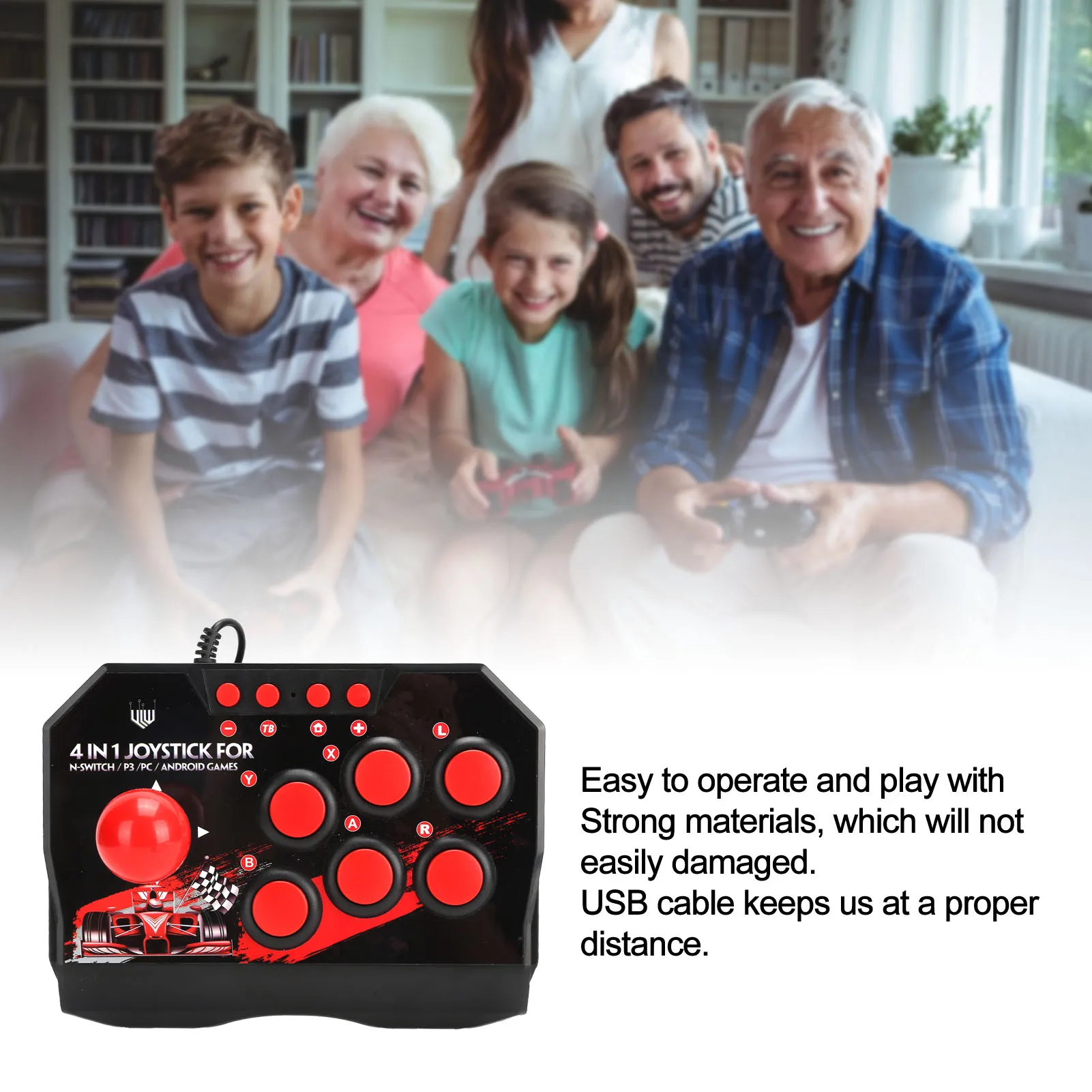 

Проводной джойстик Fight Stick, игровые аксессуары для коммутатора/ПК/ПК, контроллер Street Fight, проводная Fight Stick