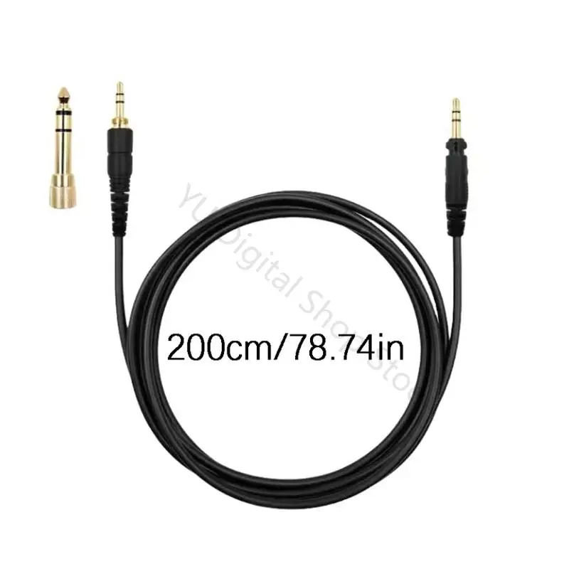 96BA-Gewindestecker-Ersatzkopfhörerkabel, für flexibles Kabel EAHDJ1200/RPDH1200 mit 3,5-mm-Stecker und 6,3-mm-Adapter – Detail 6
