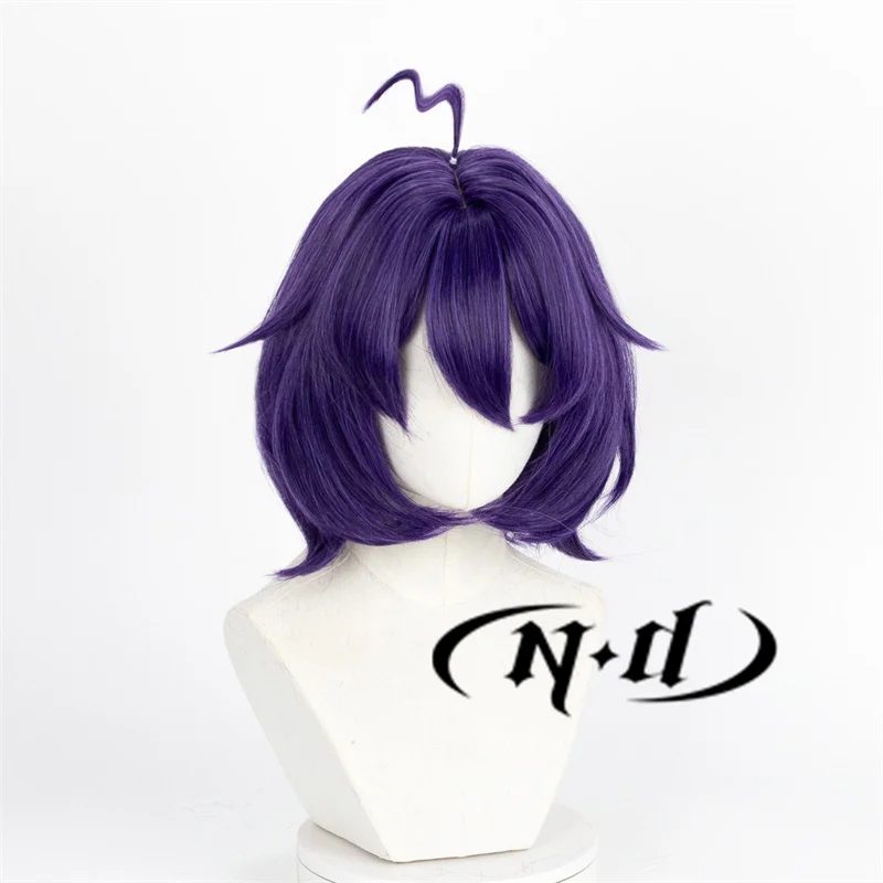 شعر مستعار بموجة قصيرة لكوسبلاي هزلي ، أند هيراجي أوتينا ، يتدفق ، الفتيات السحرية تأثيري ، الشعر باللون الأرجواني الداكن ، شعر مستعار للفتيات