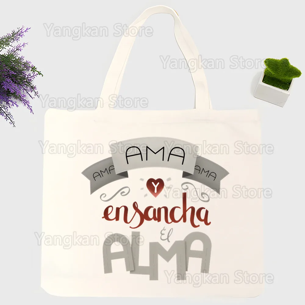 

Extremoduro Shopper Bag Print Canvas Tote Bag Handbags Women Bag Harajuku Shoulder Bags