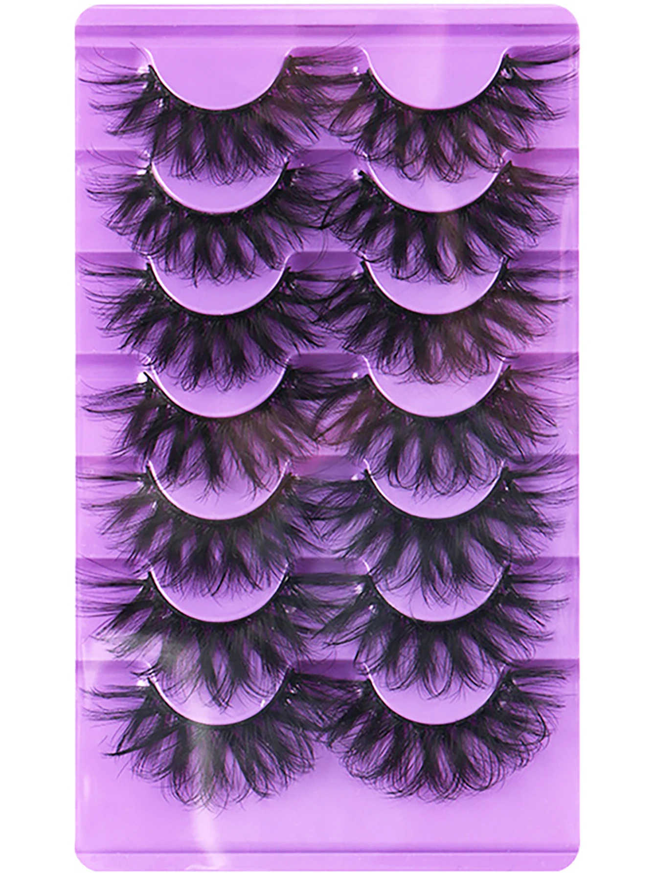 7 pares de cílios postiços encaracolados naturais fofos e brincalos, extremamente naturalmente, maquiagem de olhos fofa e viva