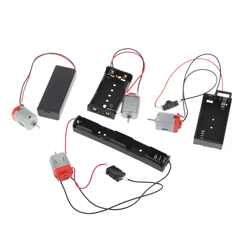High Quality 130 Motor Kit With 2x Battery Storage Case And Switch 16500RPM Mini DIY Electronic Motor Circuit Model Kit