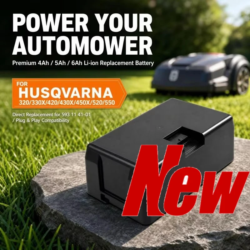 4Ah 5Ah 6Ah Replacement Li-ion Battery 593 11 41-01 for Husqvarna Automower 320 330X 420 430X 450X 520 550 Robotic Lawn Mower