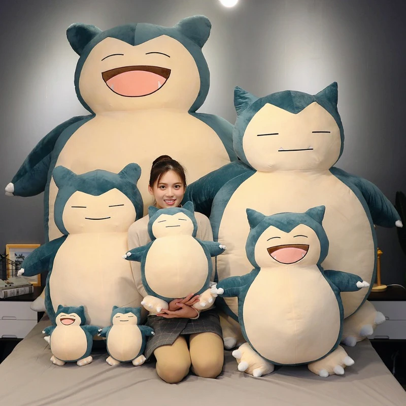 Cartoon Pokemon Snorlax Plush Doll Toys Anime Emotional Snorlax Plush Doll Soft Stuffed Cute Snorlax Pillow Girls Xmas Gift Toy