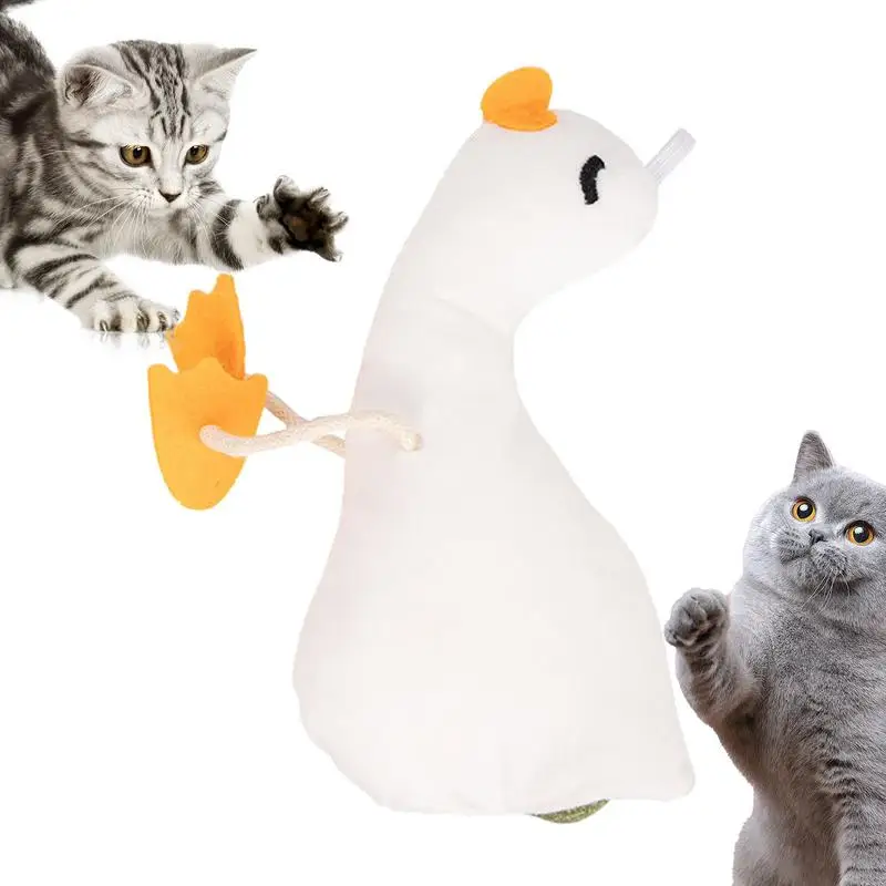 Egg-laying Duck PP cotton Ball Toy Kitten Cat Teasing Stick Teeth Grinding Pet Supplies Bitte Toy Exercise Toy Cat Biting Toys