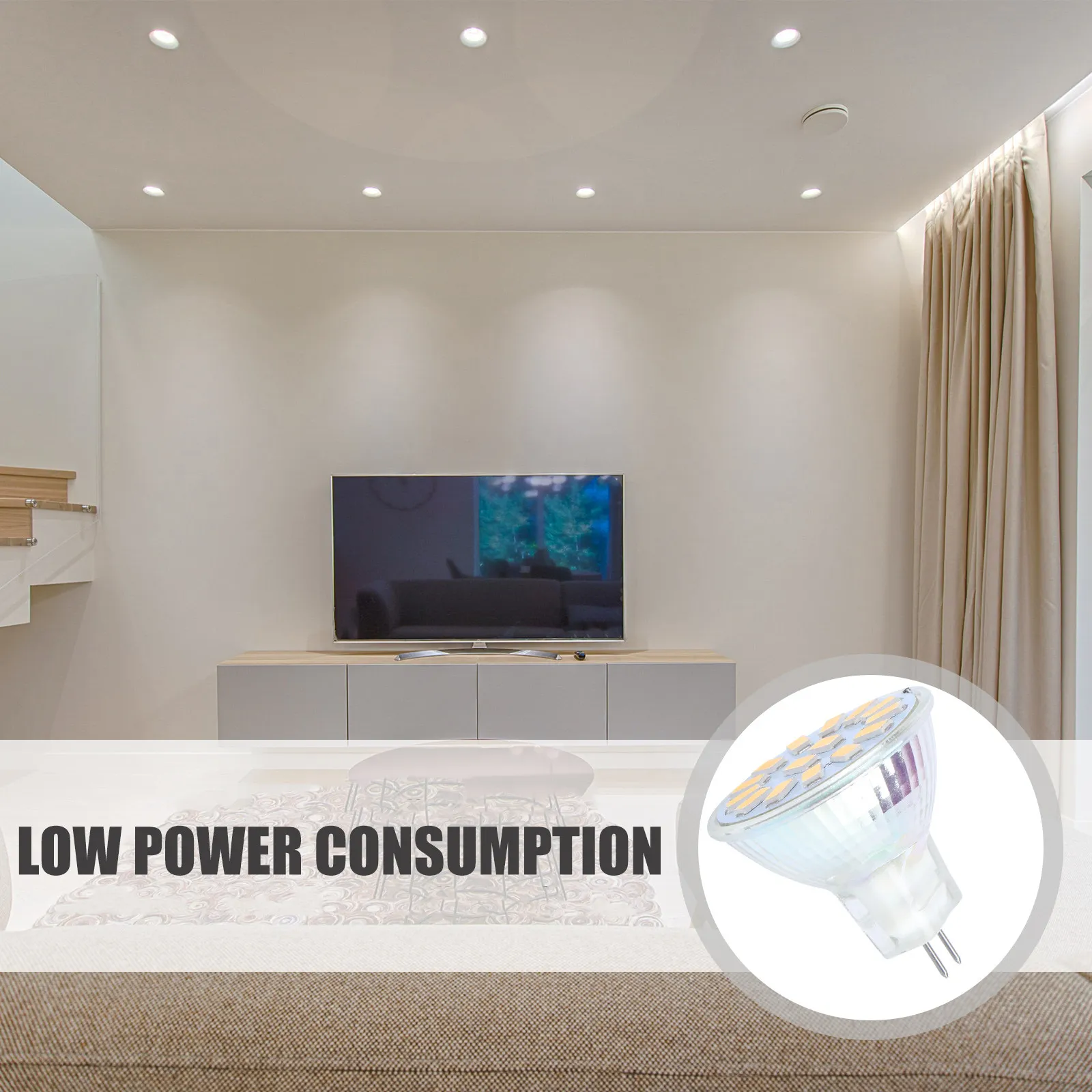 

1Pcs Warm White 5W Mr11 LED Spot Bulb 50000 Hours Lifespan Non-Flicker Eye Protection Replace Halogen DC12V-24V Cup Lamp Light