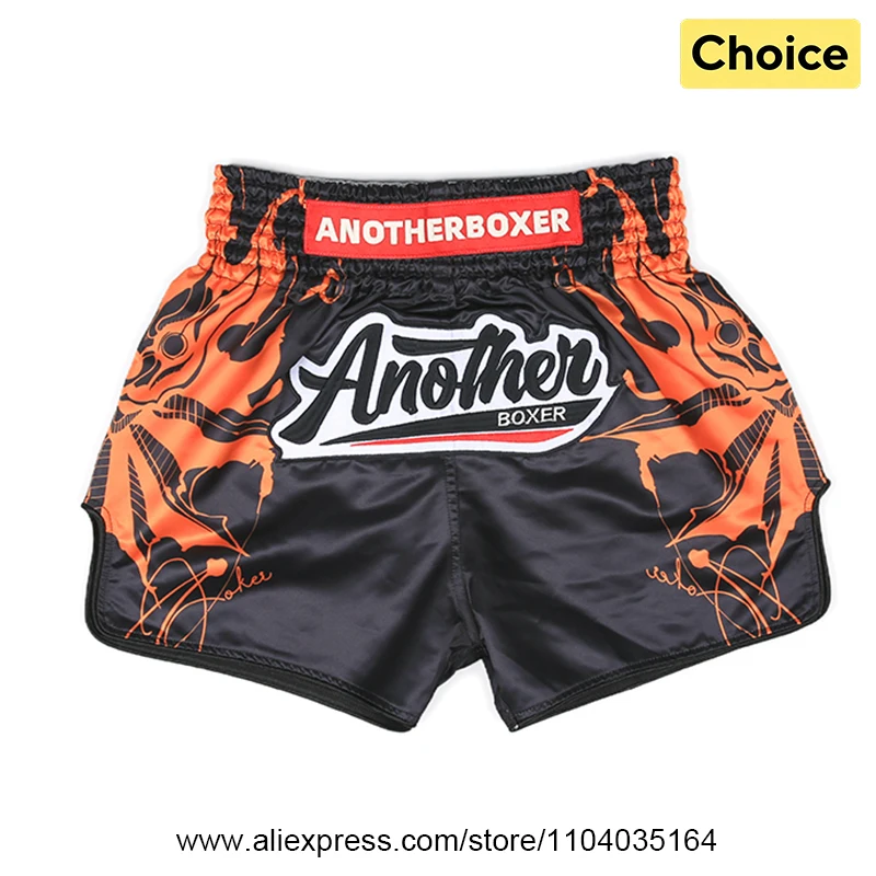 Seidensatin Muay Thai Shorts Leichte Atmungsaktive Boxhosen für Männer und Frauen Kampfshorts für Kickboxen MMA Cage Training