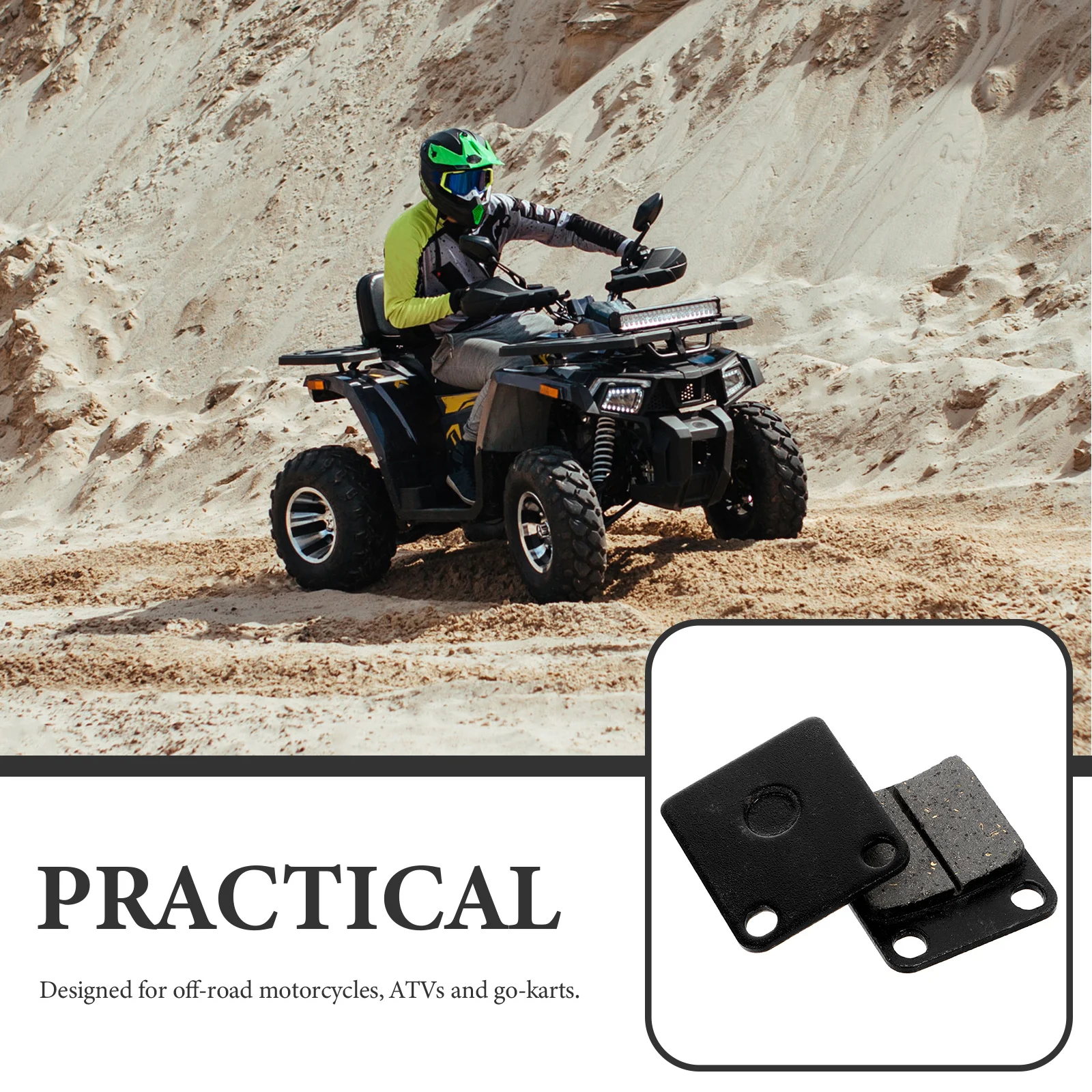 1Pair Brake Pads for Atv Off-Road Motorcycle Dirt Bike Go Kart Quad Rear Disc Brake Replacement High Set