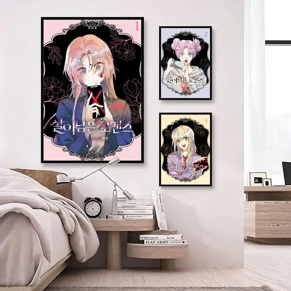 comic Surviving Romance Poster Poster HD Waterproof Self-adhesive Art Print Wall Decor for Bedroom Living Room Gift
