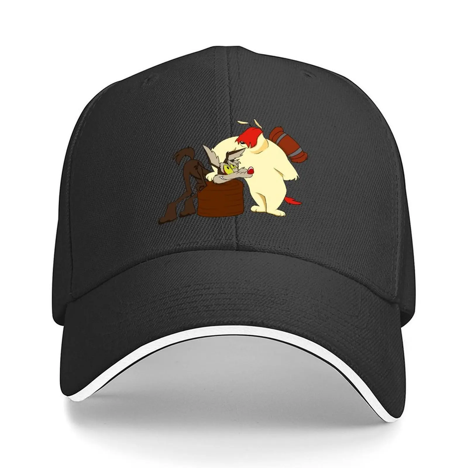 

Retro Ralph Wolf And Sam Baseball Cap Big Size Hat summer hat Designer Hat Military Tactical Cap Hats Woman Men's