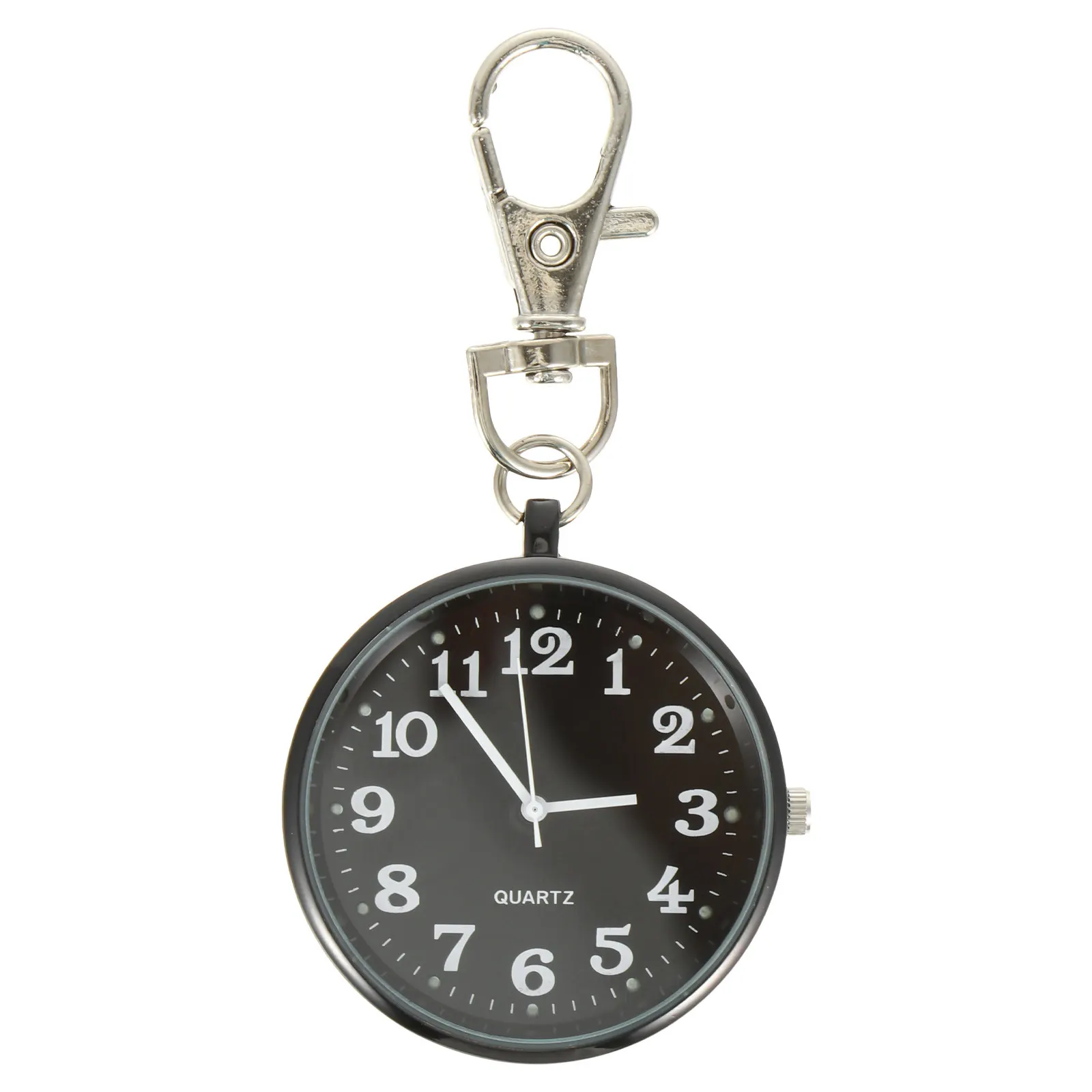 1Pcs Vintage Quartz Pocket Watch Keychain Alloy Nurse Watch Pendant Retro Key Ring for Doctors Nurses Staff Keys
