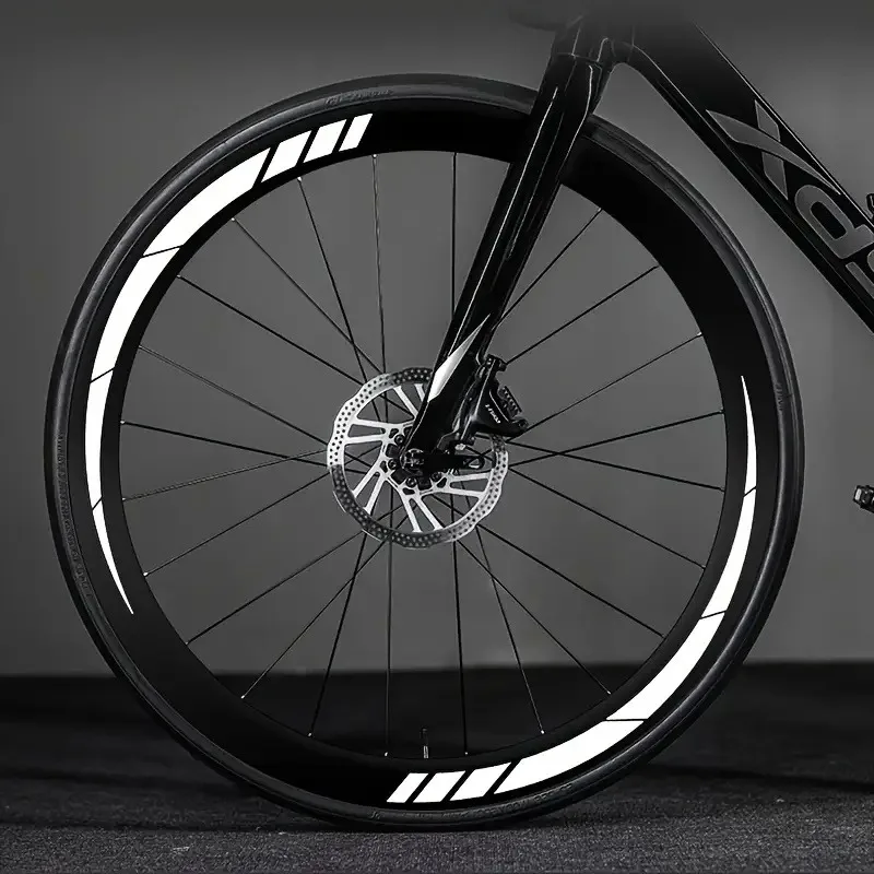 

8 Vivid Bicycle Hub Stickers - Waterproof PE Stickers for Road and Mountain Bikes, DIY Custom, Color gradual change design,