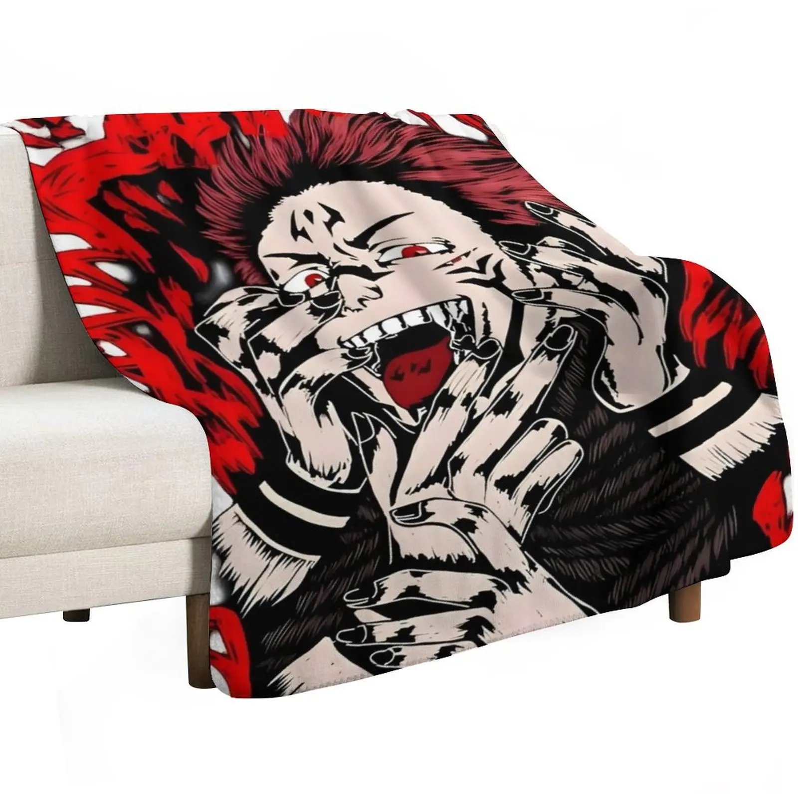 the last villain-%[? sukunas?]%-of sorcerer Throw Blanket wednesday Softest Cute Plaid for winter blankets and throws Blankets