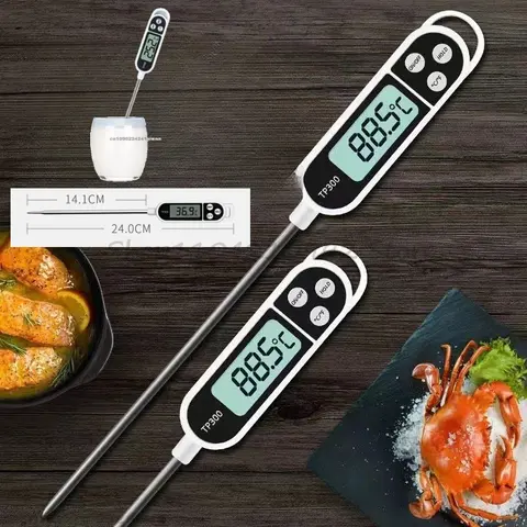 Thermomètre de cuisine pour la cuisson, outil de mesure de la température numérique pour la viande, thermomètre alimentaire électronique, écran LCD, nourriture