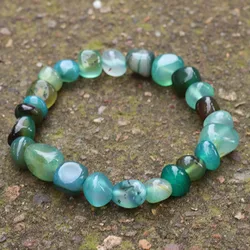 Noter Bohemia 100% Natural Irregular Stone Bracelet For Men Women Smooth Indian Beaded Braclet Gift For Lover Beach Accessories