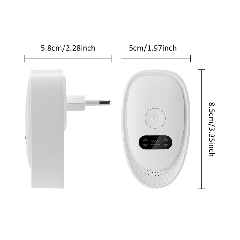 

Plug-in Air Purifier Negative Ion Generator Mini Air Ionizer Dust Smoke Odor Remove for Home Bathroom Pet Air Cleaner B US Plug