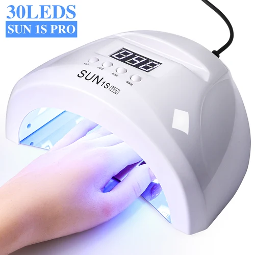 SUN 1s Por UV secador de uñas Gel polaco lámpara de secado 48W LED 30 cuentas lámpara Led Uv máquina de fototerapia de uñas herramienta máquina de manicura