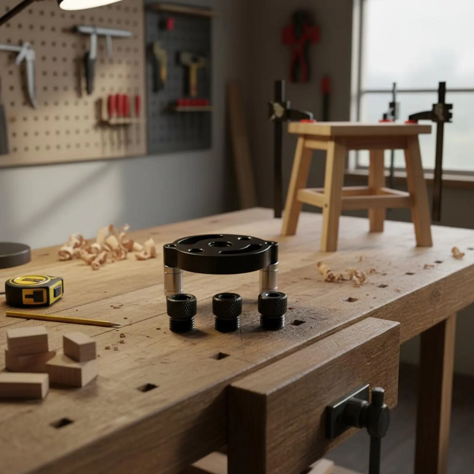 

Автоматический центрирующий шаблон для дюбелей со сменными втулками, инструмент для сверления прямых отверстий, основной блок из алюминиевого сплава