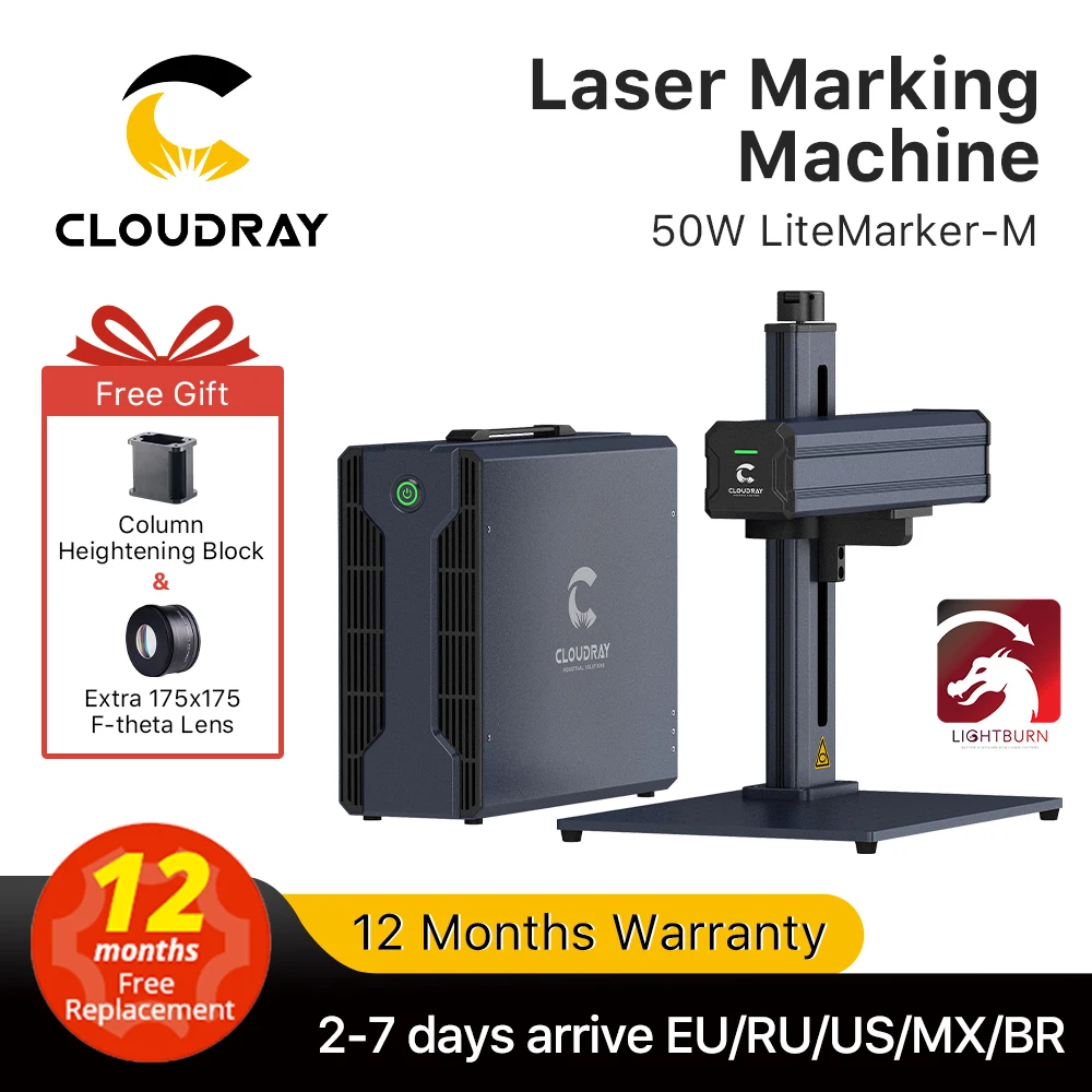 

Cloudray Fiber Laser Marking Machine 30W 50W Jewelry Gold Silver Cutting Stainless Steel Copper Aluminum Sheet laser Engraver