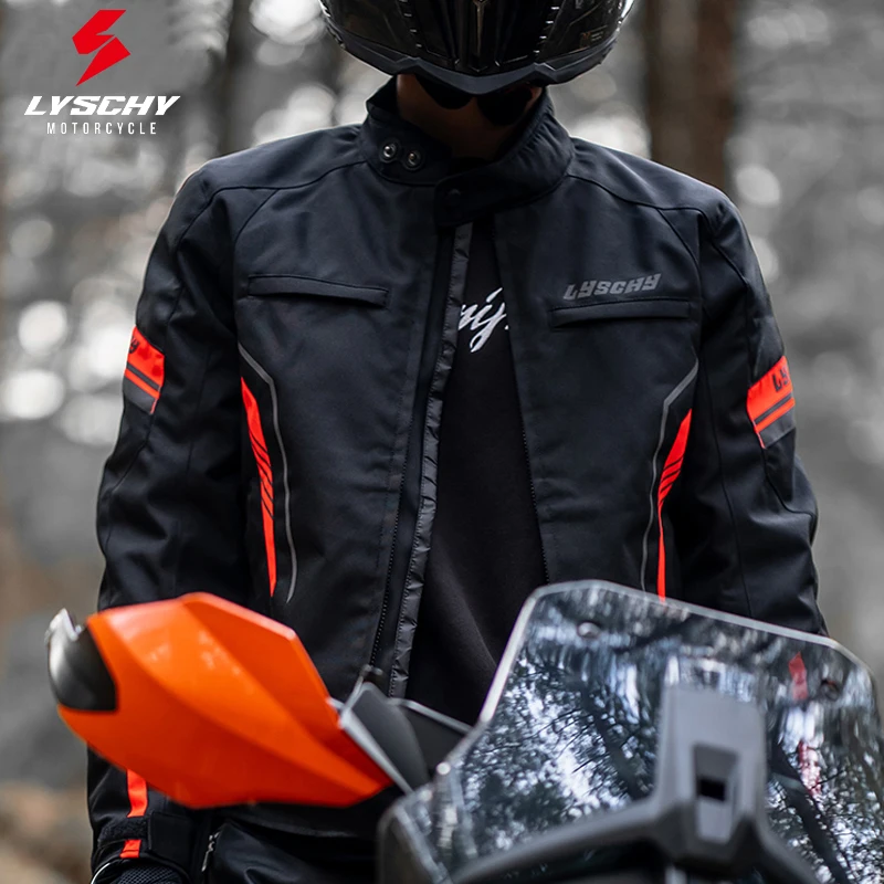 LYSCHY Motocross Jacket Pants Set Motorcycle Jacket Men Winter Waterproof Warm Anti-fall Windproof Rally Suit Riding Clothing