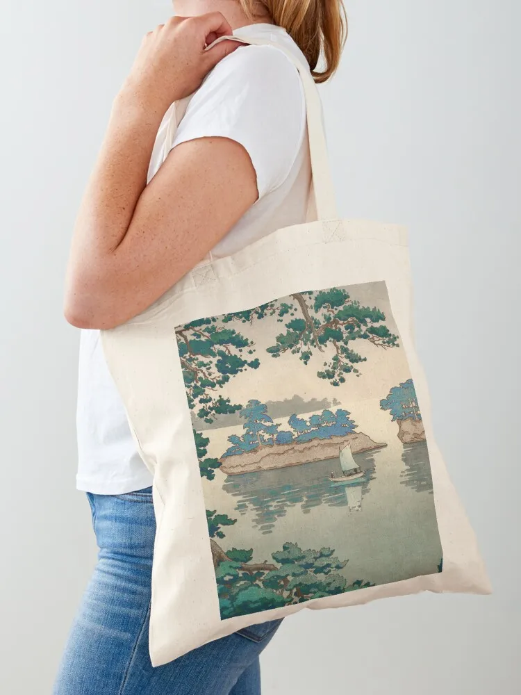 Tsuchiya Koitsu - Rain at Matsushima Tote Bag hand bag personalized tote bag shopper bags Women's