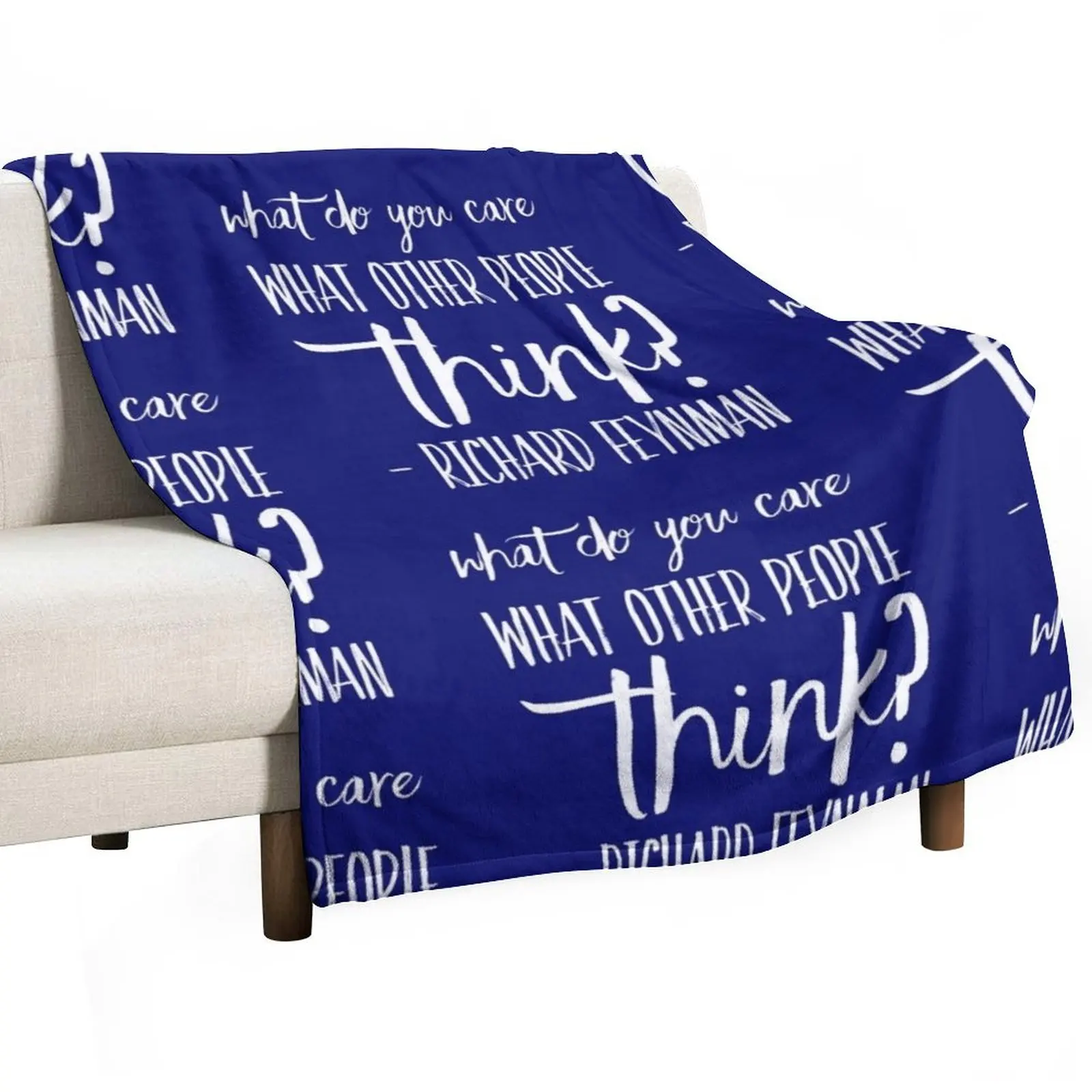 

Richard Feynman Quote Throw Blanket Designers Heavy Sofas Blankets