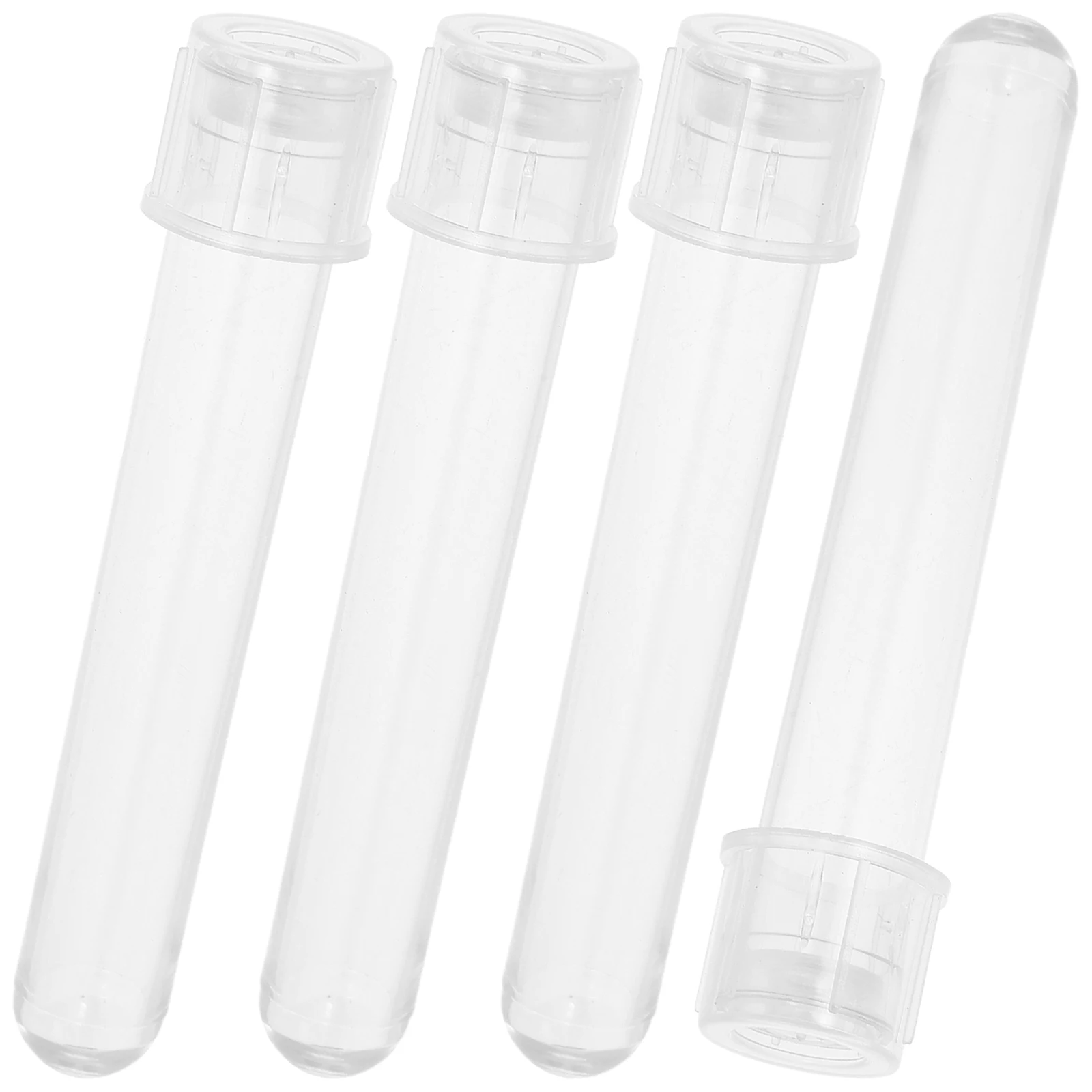 24pcs Test 5Ml Plastic Sample Testing Tubes For Liquid Cell Storage Small Vials Lab Sampling Tubes Teaching Equipment