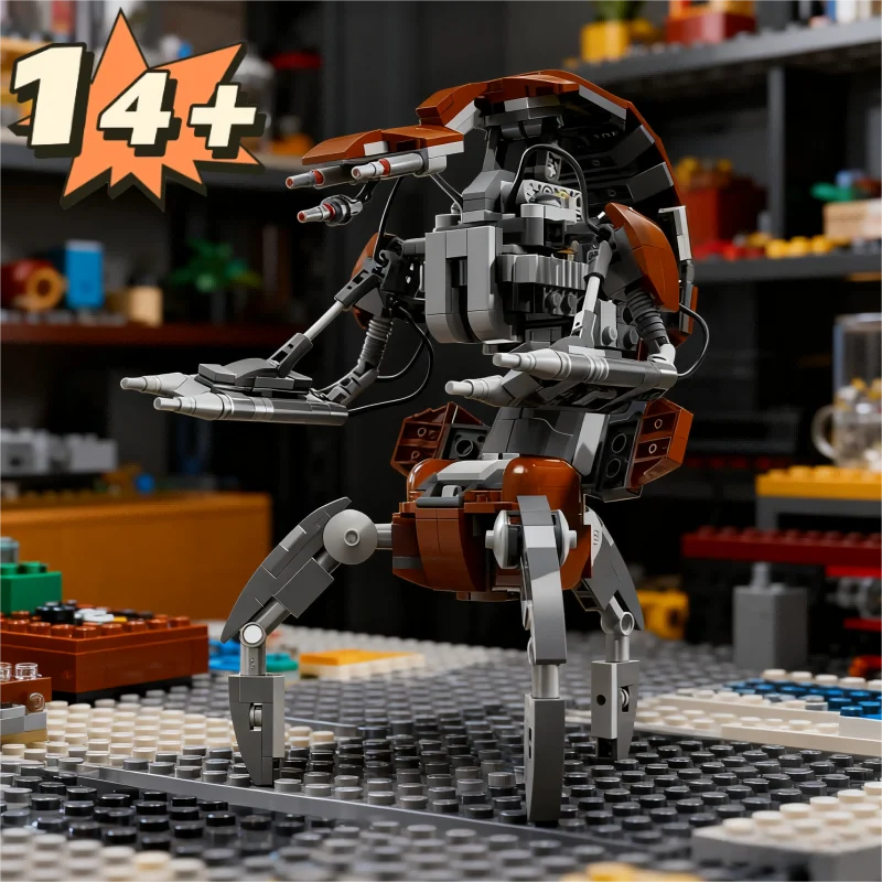 MOC 75381 المدمرة روبوت Droidekai نموذج اللبنات الطوب ستار معركة فيلم 583 قطعة لعبة الاطفال هدايا عيد الميلاد