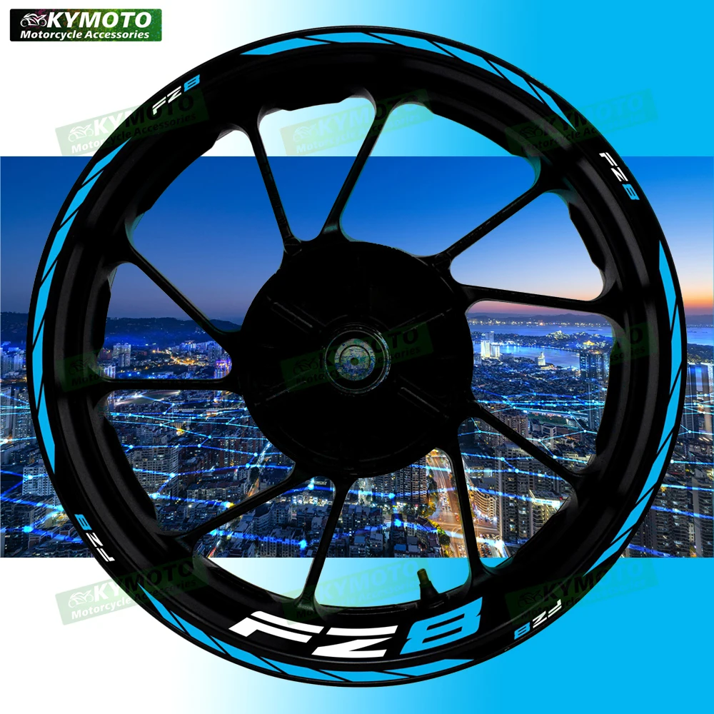 

Для FZ8 FZ 8 аксессуары для мотоциклов 17-дюймовые наклейки на колеса обтекатели диски модифицированные светоотражающие наклейки полосы украшения