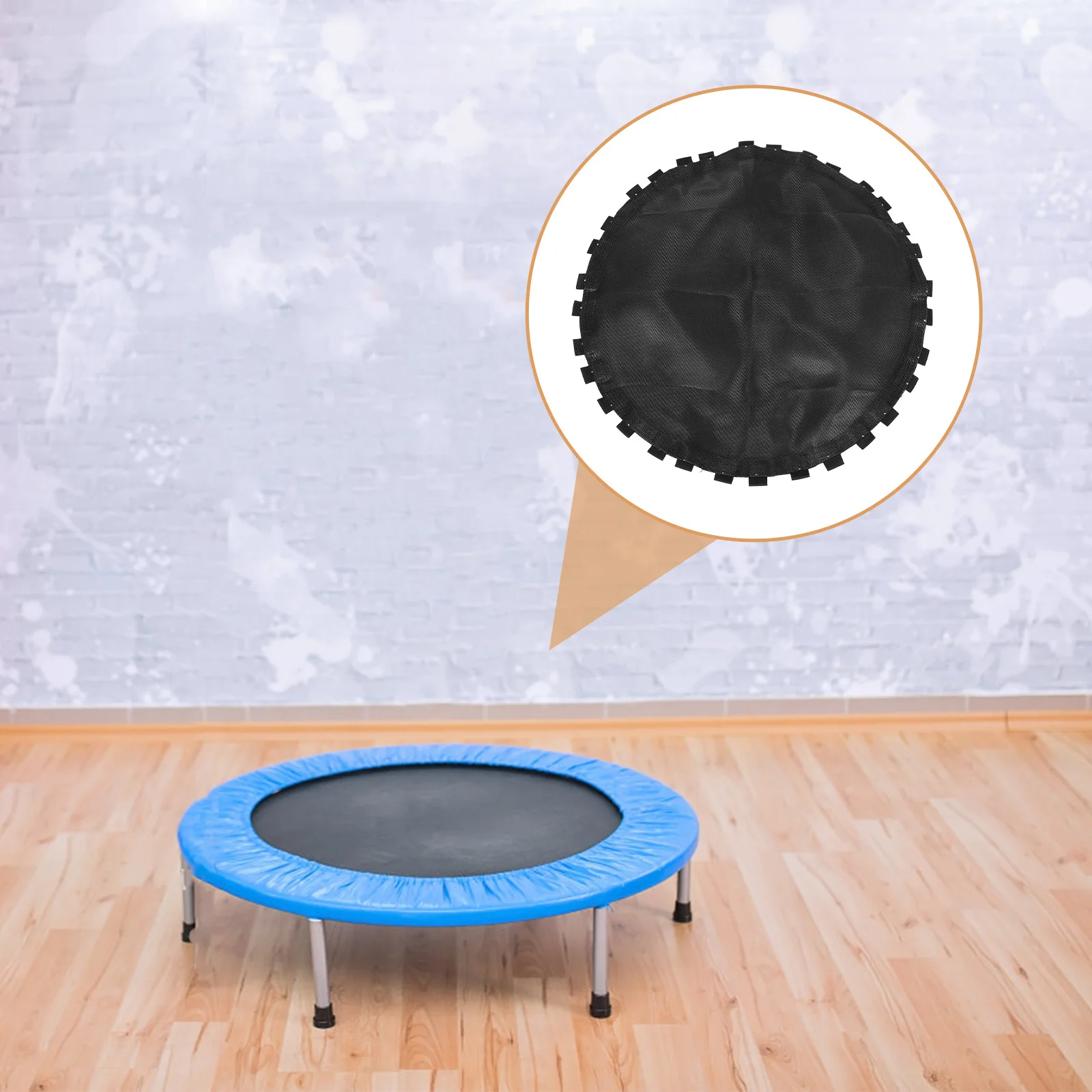 

1pc Round Black Jumping Mat For Replacement Mesh Cloth Durable Trampoline Accessory Trampoline Parts Jumping Mat For