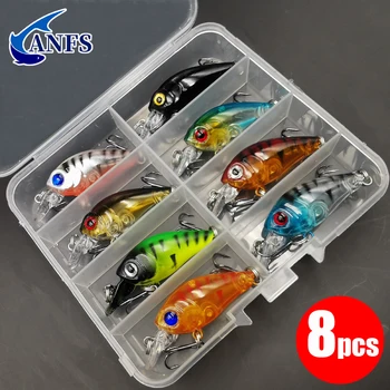 8pc Floating Minnow Lure Set 1