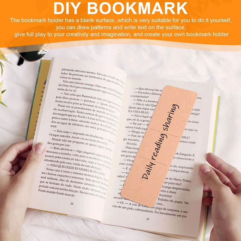 70 Pieces Holder DIY Resin Bookmarks Blank Display Cards For Bookmark Gift Wrapping