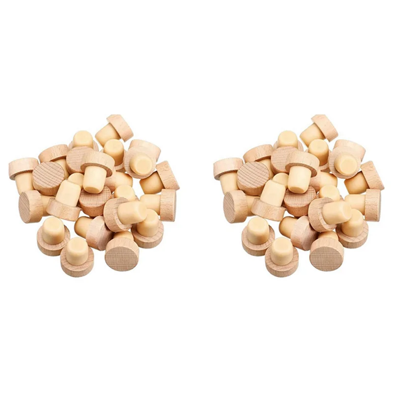

100Pc Wine Bottle Cork T Shaped Cork Plugs For Wine Cork Wine Stopper Reusable Wine Corks Wooden And Rubber Wine Stopper