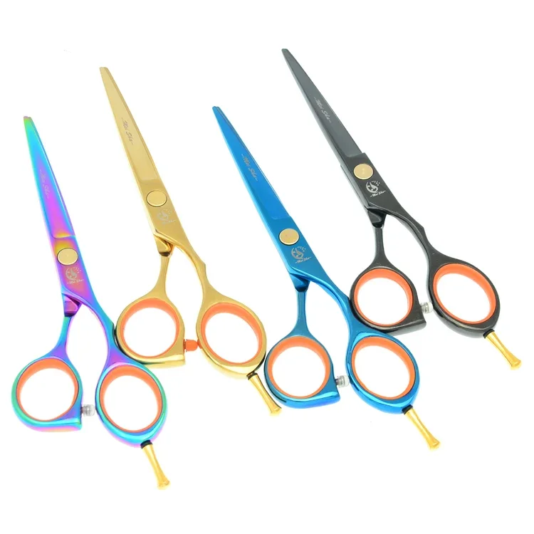 Cheaper 5.5 Inch Barbers Cutting Scissors JP440C Hair Shears Hairdressing Thinning Clippers Salon Tools 4 Colors Optional A0005A