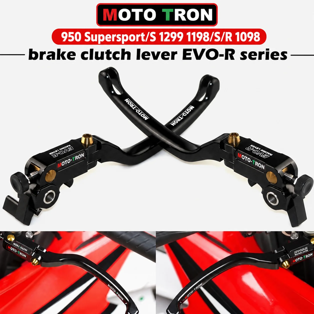 Motorcycle EVO-R Adjustable Folding Brake Clutch Levers CNC Aluminum For 950 Supersport/S 1299 1198/S/R 1098 Racing Handle Lever