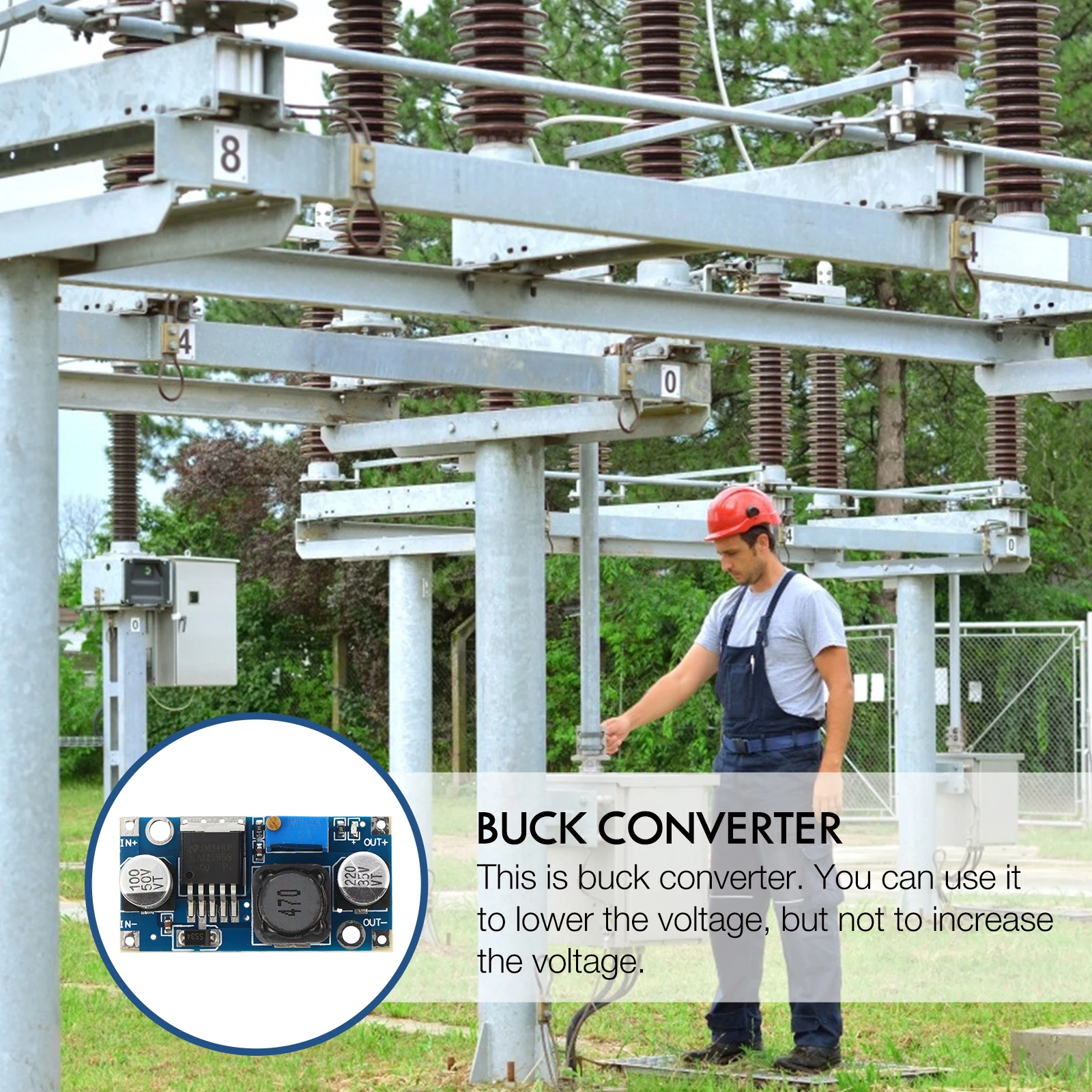 

10 pcs Adjustable Power Module Non-Isolated Step-Down Converter Voltage Regulator For Diy Mobile Power Supply