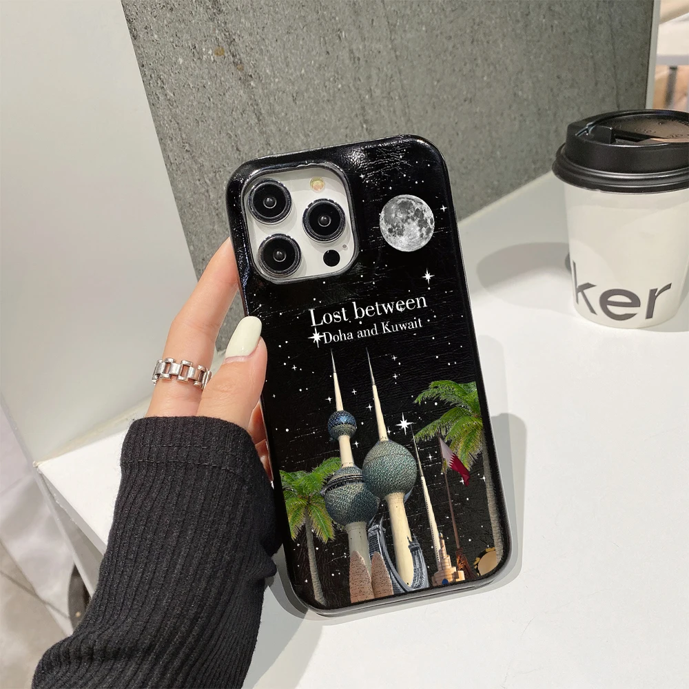 Angepasst Name leder telefon f – Phone Cases Kuwait Bewertung und Preis